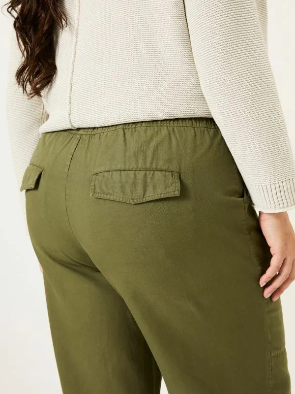 Fat Face Trousers and Leggings Women Hoyton Khaki Green Cargo Trousers