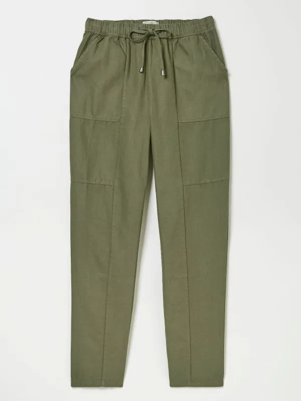 Fat Face Trousers and Leggings Women Hoyton Khaki Green Cargo Trousers