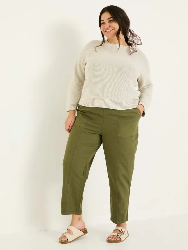 Fat Face Trousers and Leggings Women Hoyton Khaki Green Cargo Trousers