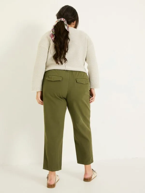 Fat Face Trousers and Leggings Women Hoyton Khaki Green Cargo Trousers