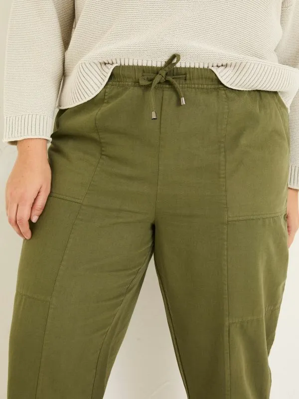 Fat Face Trousers and Leggings Women Hoyton Khaki Green Cargo Trousers