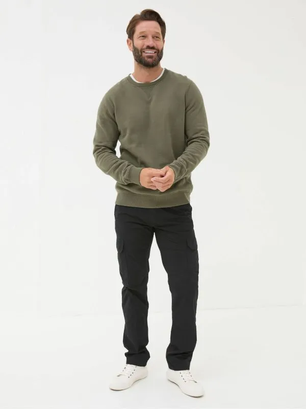 Fat Face Trousers Men Breakyard Black Cargo Trousers