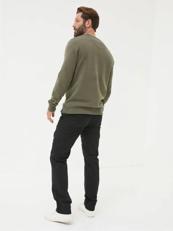 Fat Face Trousers Men Breakyard Black Cargo Trousers