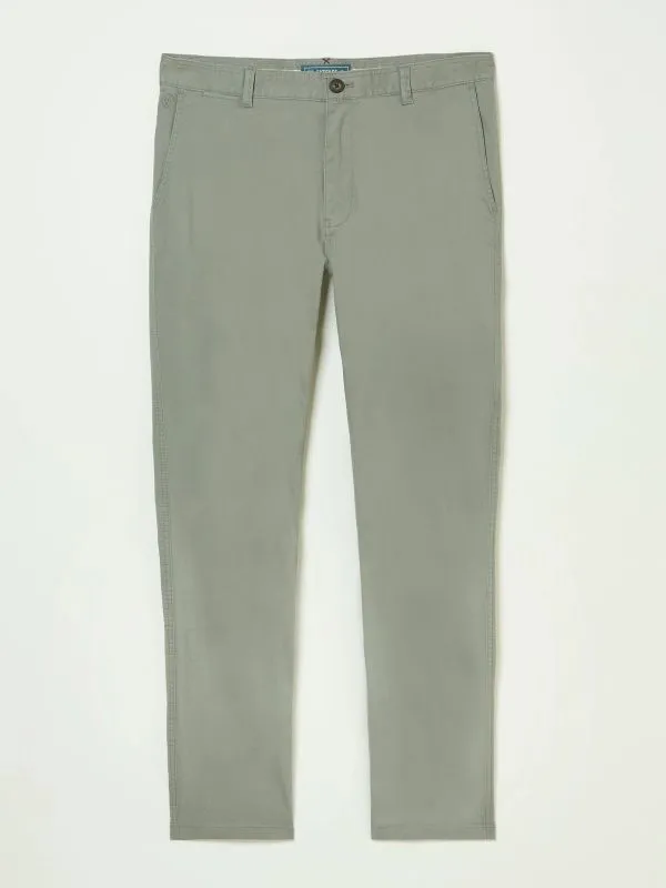 Fat Face Trousers Men Khaki Green Organic Heyshott Slim Chinos