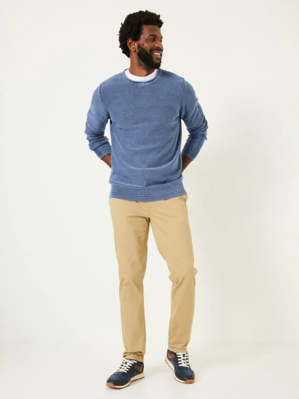 Fat Face Trousers Men White Stone Slim Heyshott Chinos