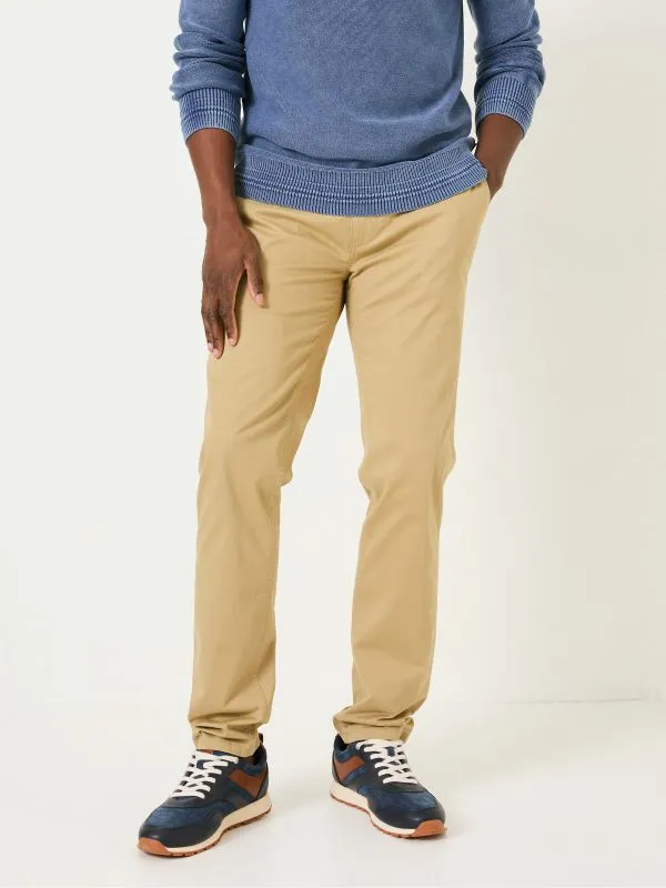 Fat Face Trousers Men White Stone Slim Heyshott Chinos