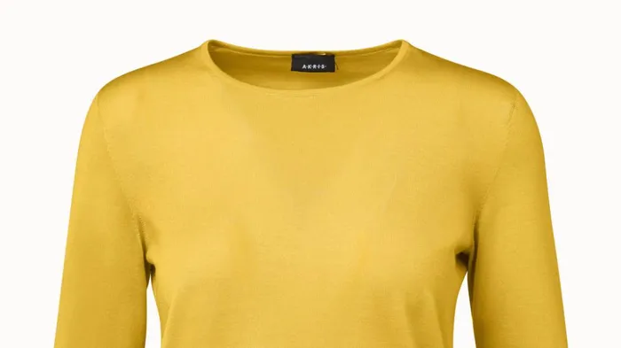 Fine Gauge Cashmere Silk Pullover Mimosa Women Akris Knitwear