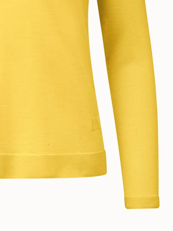 Fine Gauge Cashmere Silk Pullover Mimosa Women Akris Knitwear