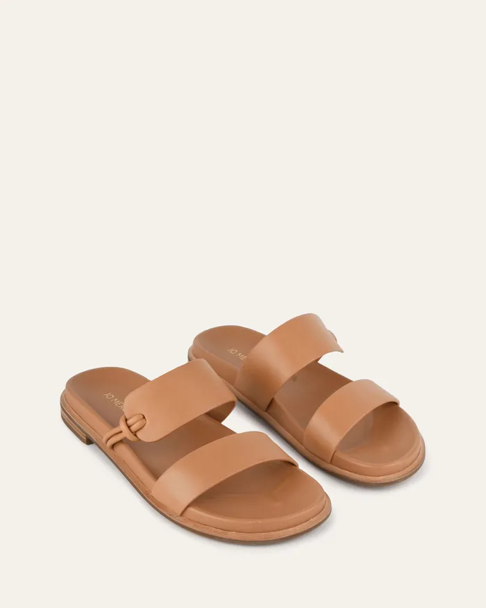 FLAT SANDALS Hayes flat sandals toffee leather jomercer Women FLAT SANDALS Hayes flat sandals toffee leather jomercer Women