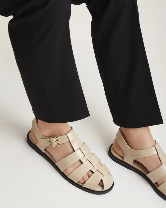 FLAT SANDALS jomercer Women Finn flat sandals sand leather FLAT SANDALS jomercer Women Finn flat sandals sand leather