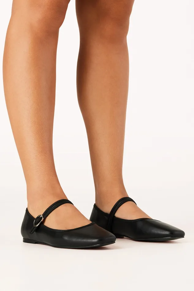 Flossy Flats 8211 Black Black Flats petalandpup Women