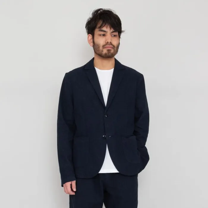 Folk Clothing Outerwear Cotton Linen Blazer 8211 Soft Navy 8211 Mens