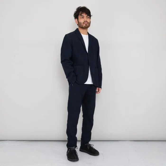 Folk Clothing Outerwear Cotton Linen Blazer 8211 Soft Navy 8211 Mens