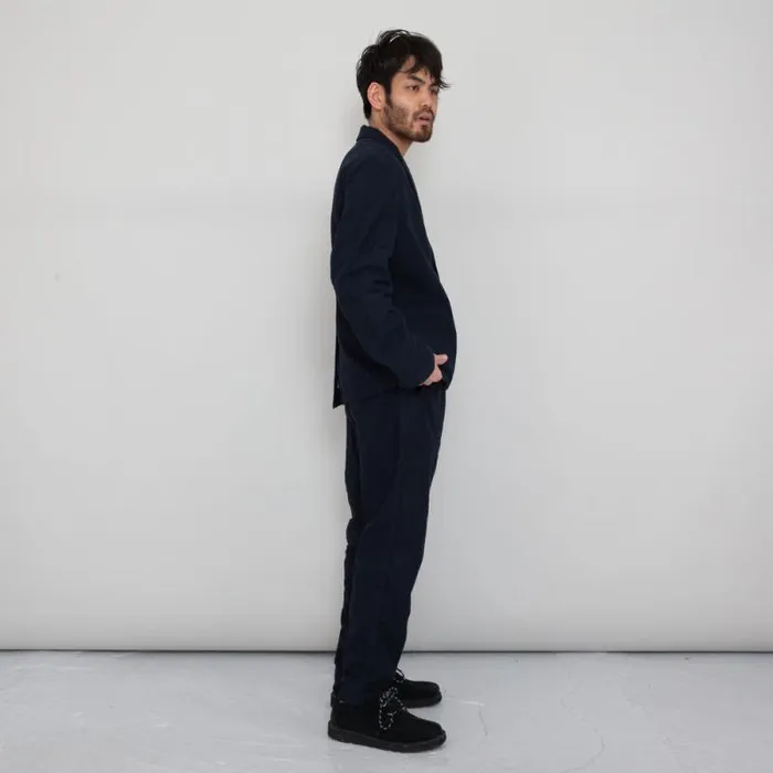 Folk Clothing Outerwear Cotton Linen Blazer 8211 Soft Navy 8211 Mens