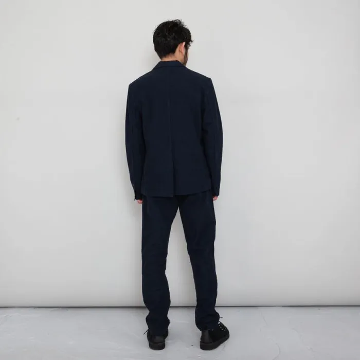 Folk Clothing Outerwear Cotton Linen Blazer 8211 Soft Navy 8211 Mens