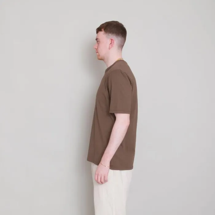 Folk Clothing TShirts Contrast Sleeve Tee 8211 Ash Brown 8211 Mens