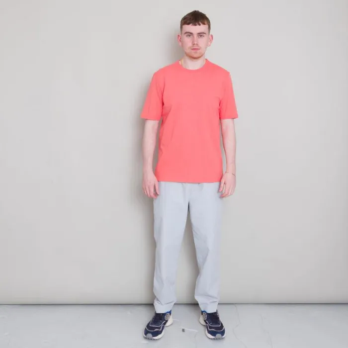 Folk Clothing TShirts Contrast Sleeve Tee 8211 Coral 8211 Mens