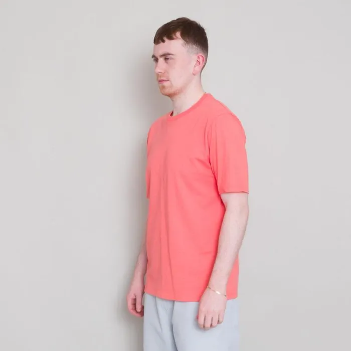 Folk Clothing TShirts Contrast Sleeve Tee 8211 Coral 8211 Mens