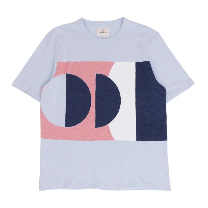 Folk Clothing TShirts Flag Tee 8211 Ice Blue Moon DP 8211 Mens