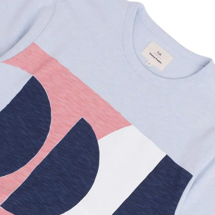 Folk Clothing TShirts Flag Tee 8211 Ice Blue Moon DP 8211 Mens