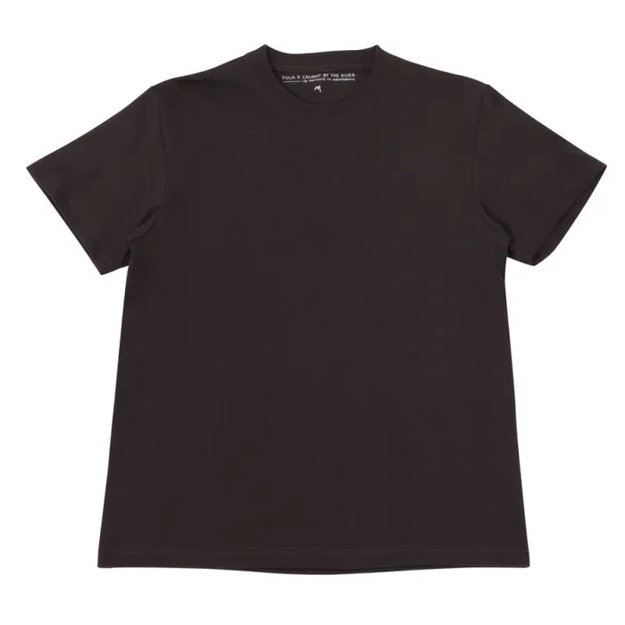 Folk Clothing TShirts Organic Cotton Tee 8211 Wash Black 8211 Tree 8211 Mens