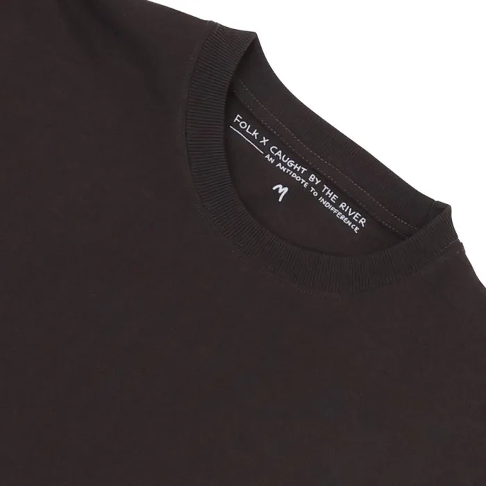 Folk Clothing TShirts Organic Cotton Tee 8211 Wash Black 8211 Tree 8211 Mens