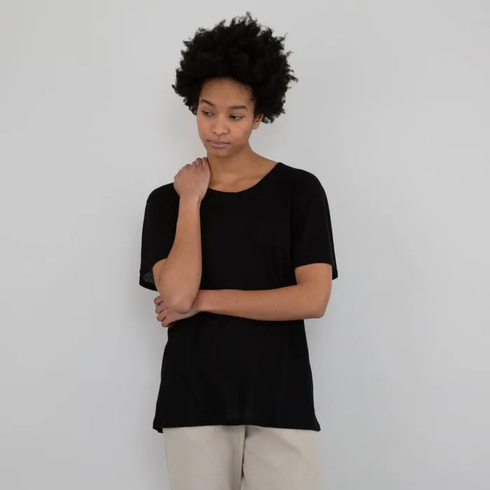 Folk Clothing TShirts Slouch Tee 8211 Black 8211 Womens