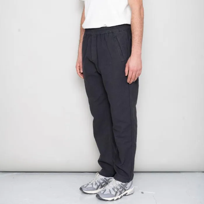 Folk Clothing Trousers Cotton Linen Trouser Drawcord 8211 Soft Black 8211 Mens