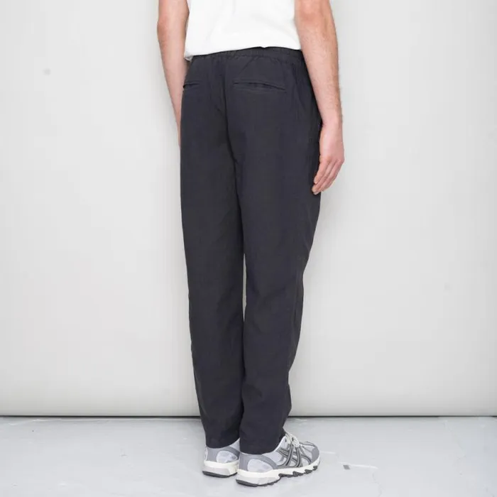 Folk Clothing Trousers Cotton Linen Trouser Drawcord 8211 Soft Black 8211 Mens