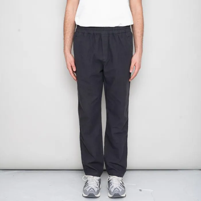 Folk Clothing Trousers Cotton Linen Trouser Drawcord 8211 Soft Black 8211 Mens