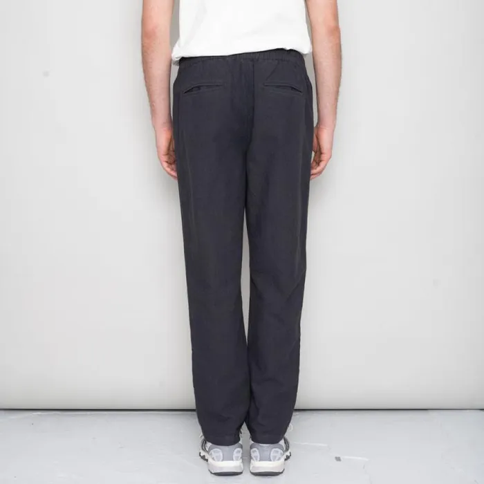 Folk Clothing Trousers Cotton Linen Trouser Drawcord 8211 Soft Black 8211 Mens