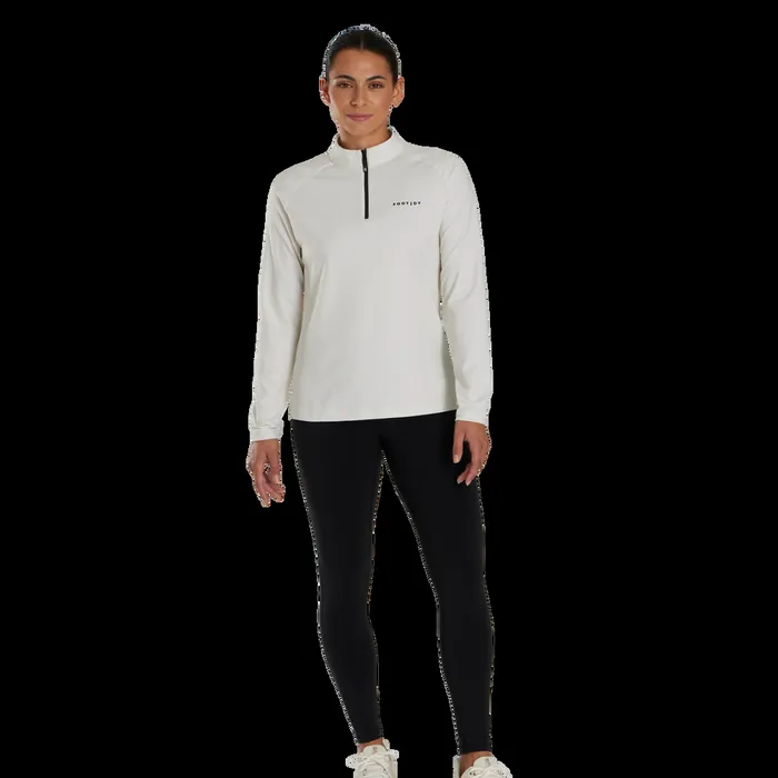 FootJoy Base MidLayers Women QuarterZip Rib MidLayer Birchwood