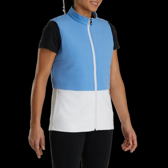 FootJoy Outer Layers Women Layered Insulated Vest Light Blue White