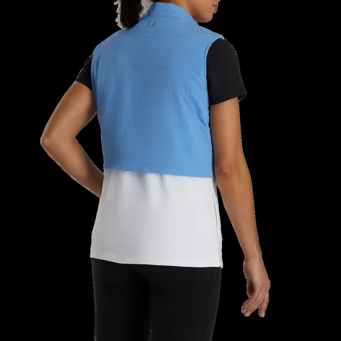 FootJoy Outer Layers Women Layered Insulated Vest Light Blue White FootJoy Outer Layers Women Layered Insulated Vest Light Blue White