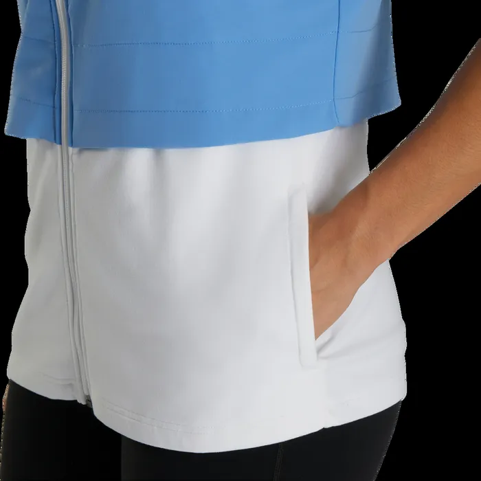 FootJoy Outer Layers Women Layered Insulated Vest Light Blue White FootJoy Outer Layers Women Layered Insulated Vest Light Blue White