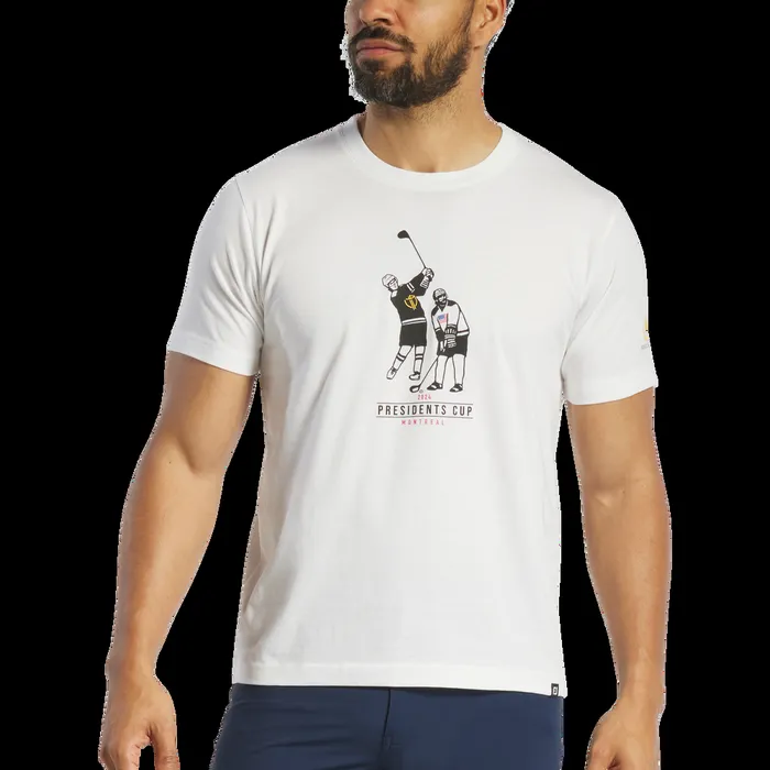 FootJoy Shirts Men 2024 Presidents Cup Swing Tee White