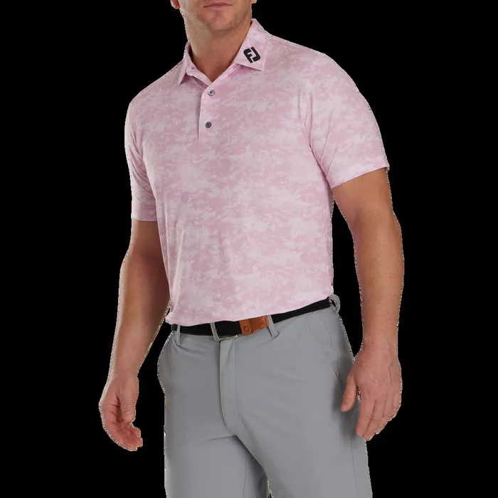 FootJoy Shirts Men Athletic Fit Cloud Camo Lisle 8211 FJ Tour Collar Pink FootJoy Shirts Men Athletic Fit Cloud Camo Lisle 8211 FJ Tour Collar Pink