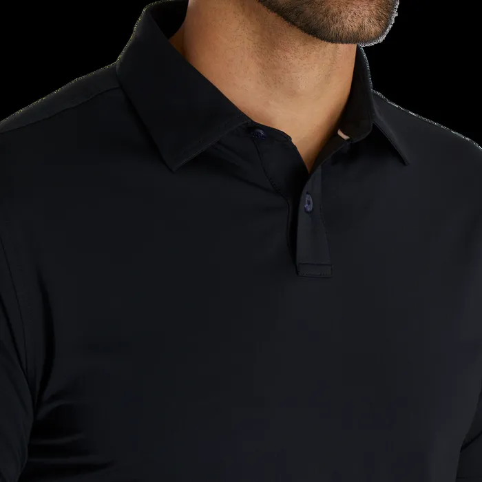 FootJoy Shirts Men Athletic Fit Solid Lisle Black