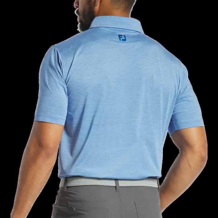 FootJoy Shirts Men Heather Stripe Lisle Blue