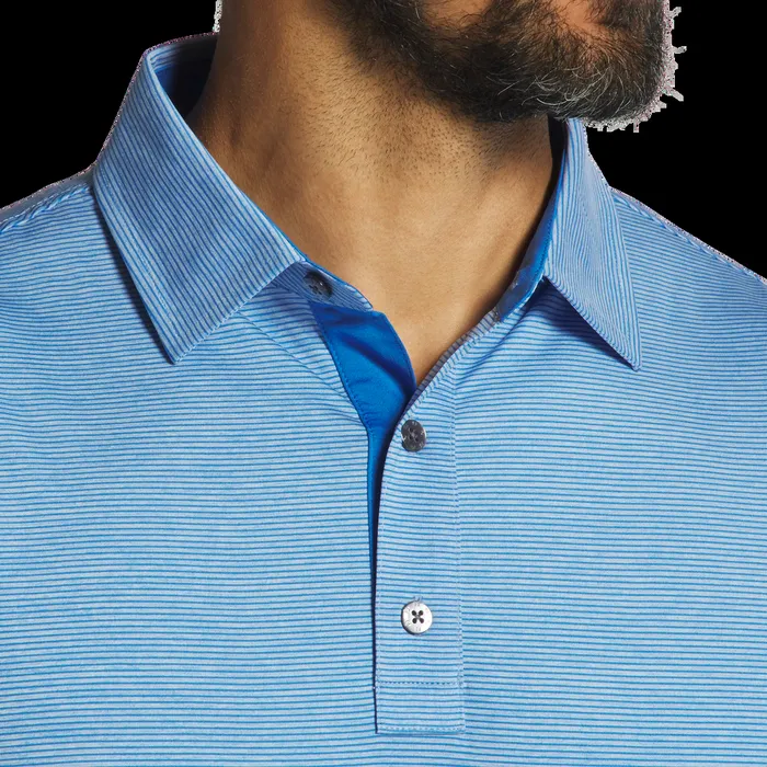 FootJoy Shirts Men Heather Stripe Lisle Blue