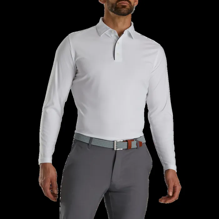 FootJoy Shirts Men Sun Protection Long Sleeve White