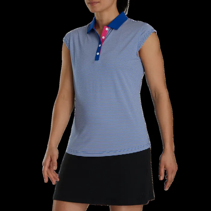 FootJoy Shirts Women Feeder Stripe Cobalt