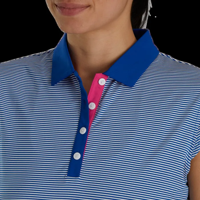 FootJoy Shirts Women Feeder Stripe Cobalt FootJoy Shirts Women Feeder Stripe Cobalt