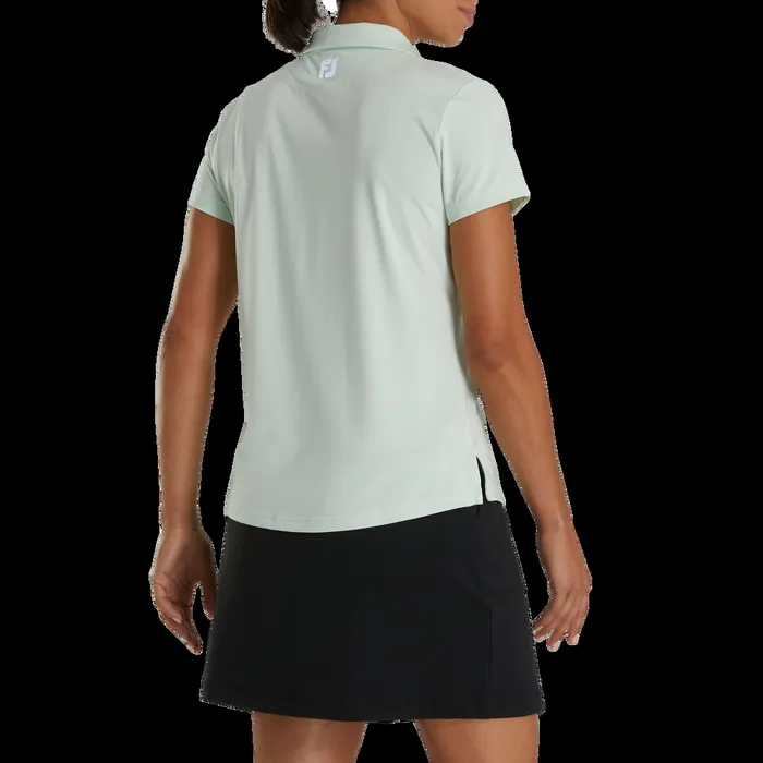 FootJoy Shirts Women Solid Lisle 8211 FJ Tour Logo Mint