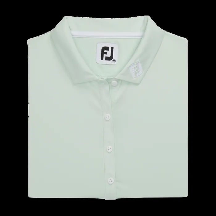 FootJoy Shirts Women Solid Lisle 8211 FJ Tour Logo Mint