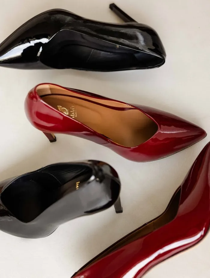 Frida Lacquered Black Women Bobbies Pumps and Mary Janes