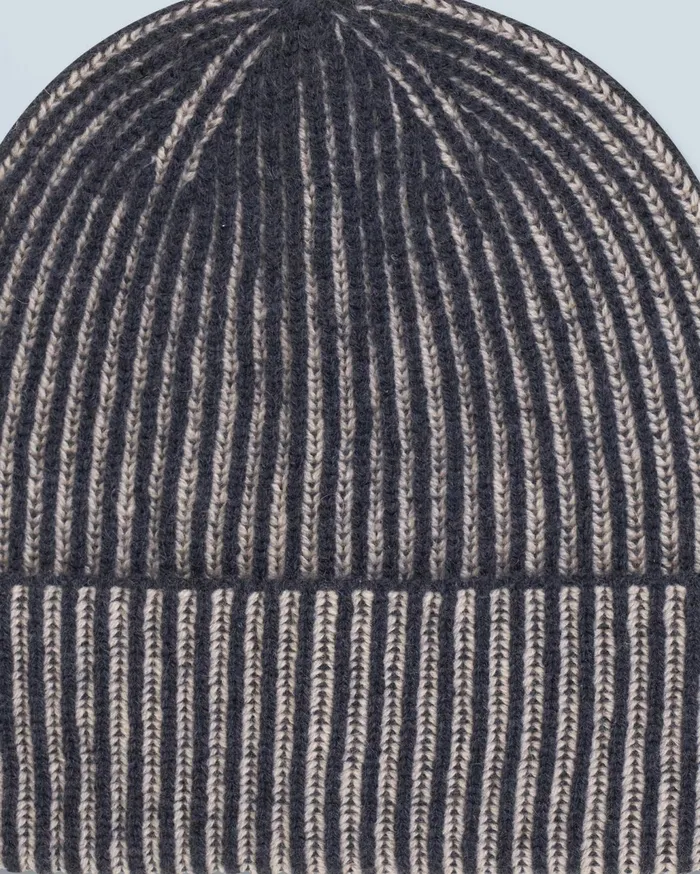 From Future Cashmere Beanies Cuffed Beanie Heather Blue