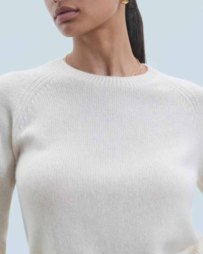 From Future Cashmere Sweaters Women Crewneck Raglan Sweater Dark Blue