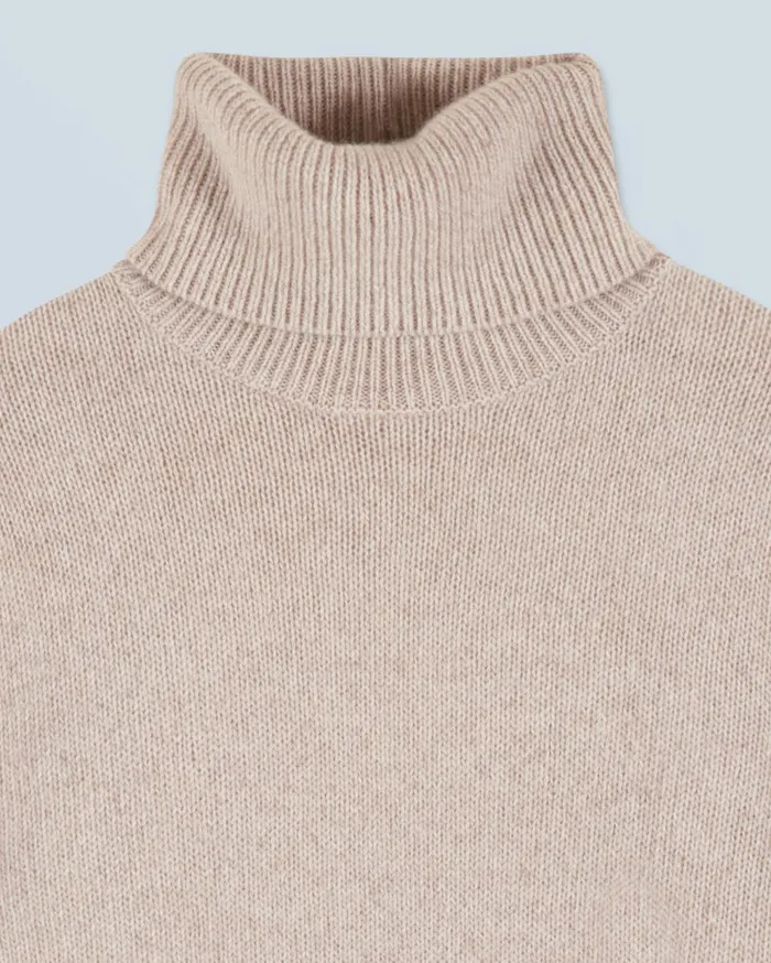 From Future Cashmere Sweaters Women Turtleneck Sweater Beige Moulin