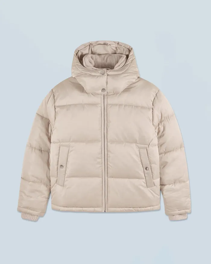 From Future Coats and Jackets Women Outerwear Down Jacket With Cashmere Lining Sand